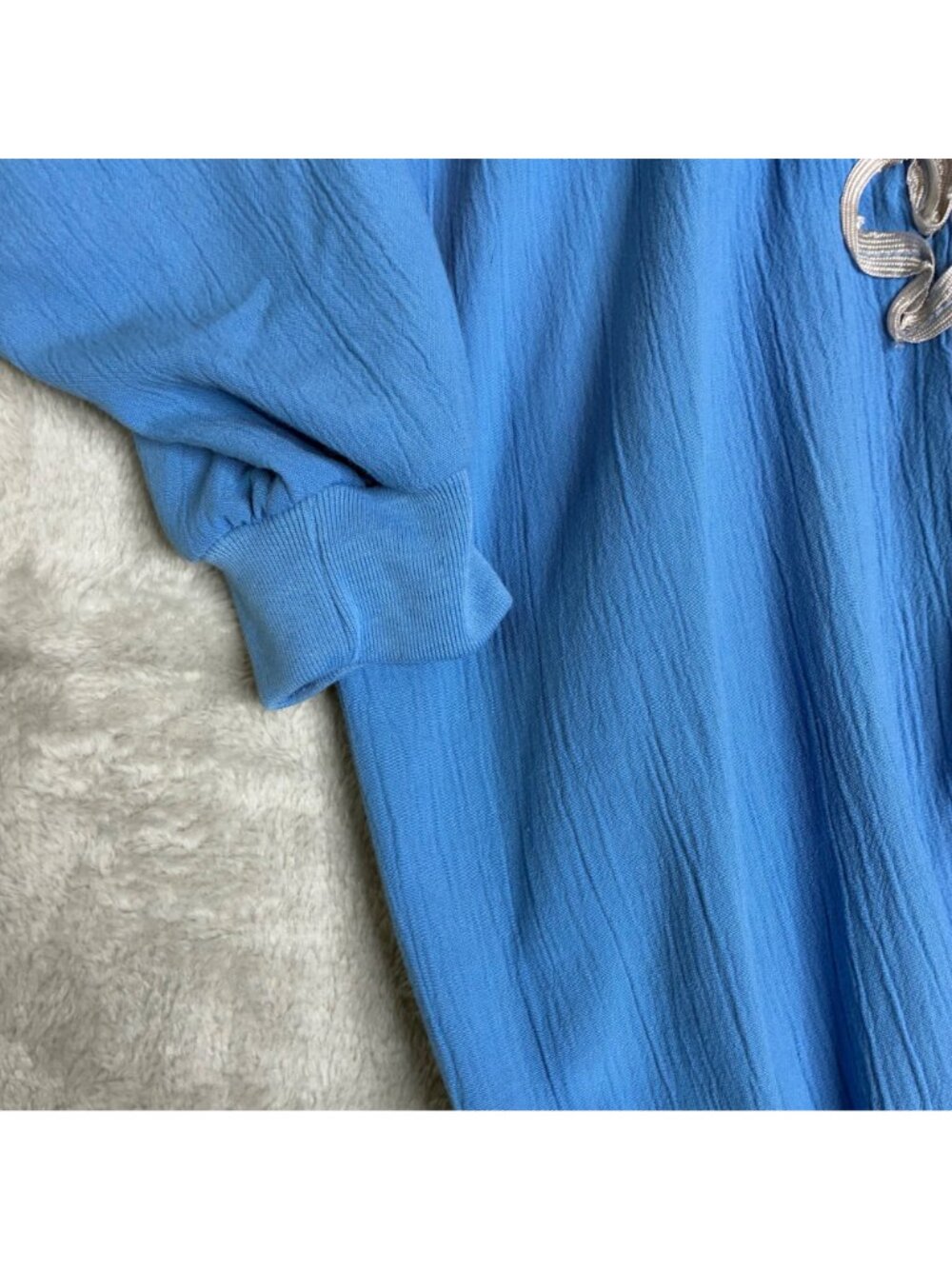 Adolfo Collectibles Blue 2-Piece Set XL With Embroidered Top & Pants Polyester/R - Picture 10 of 11